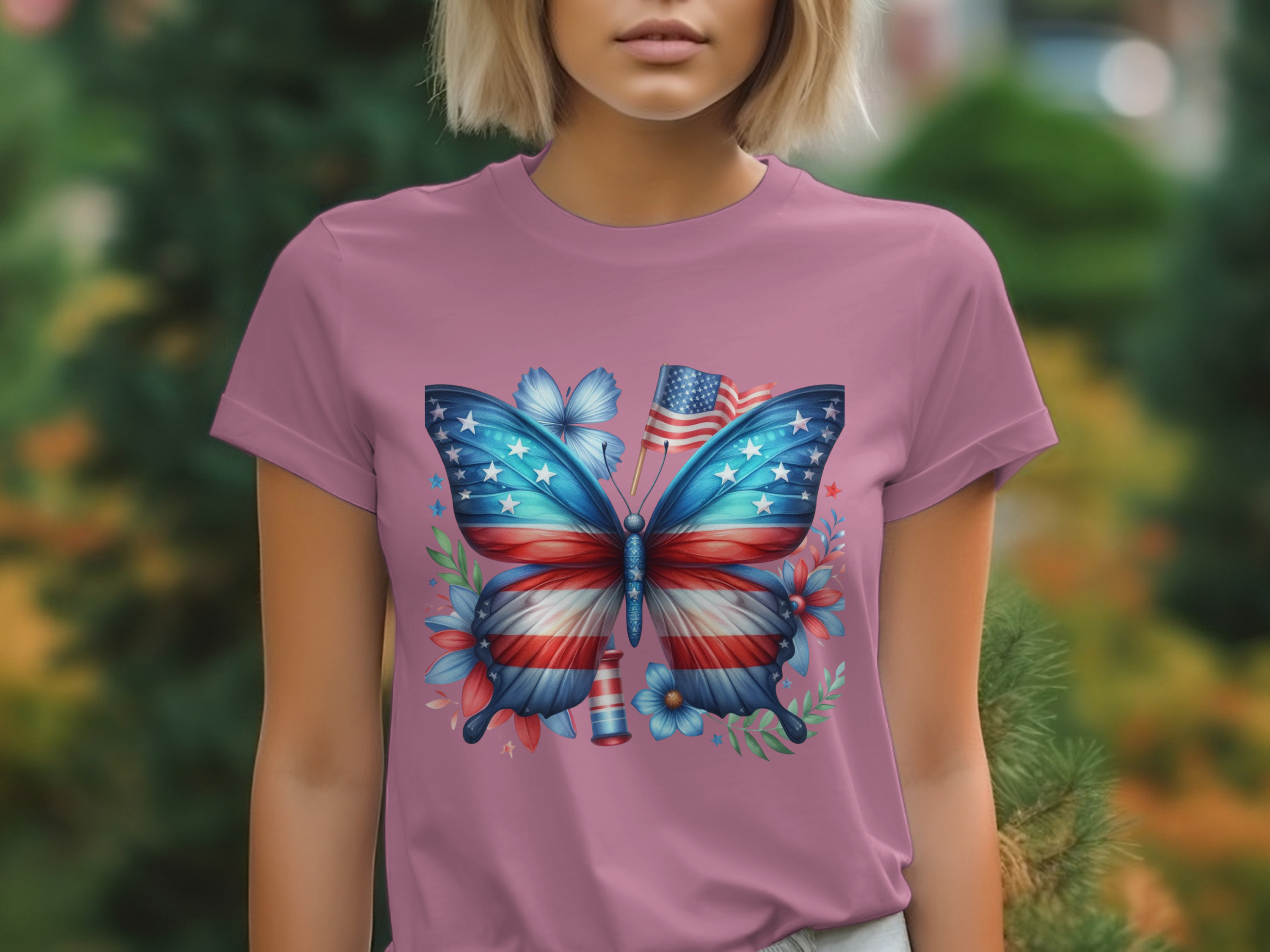 Animals-Bugs-Patriotic Butterfly