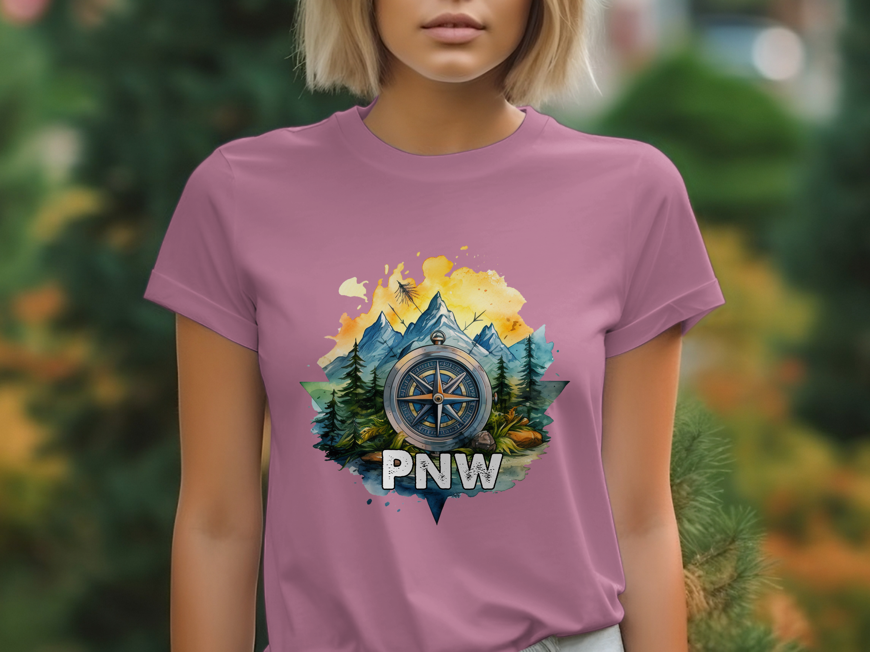 Outdoors-PNW-Adventure Mountain and Compass
