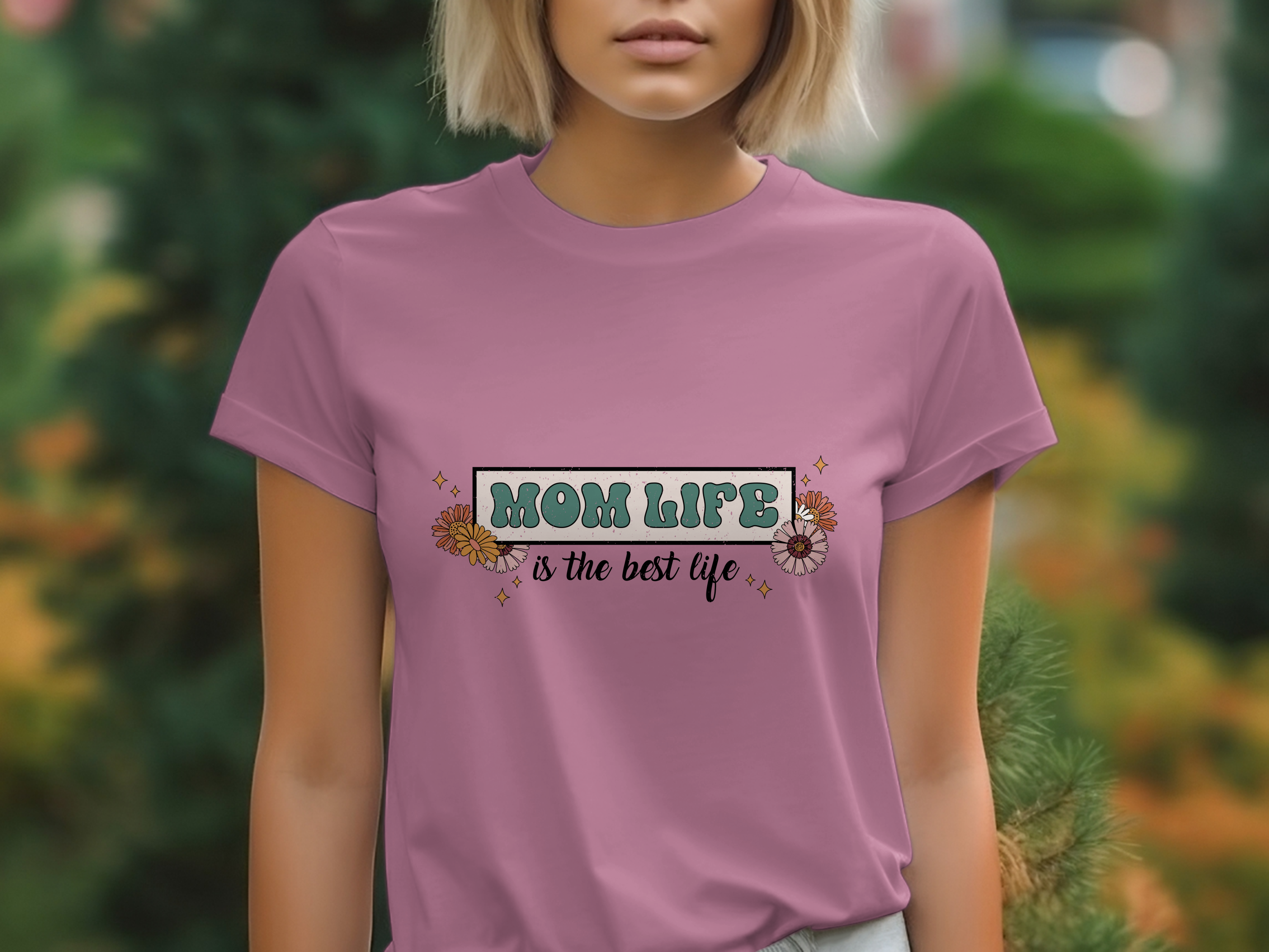 Holiday-Mother's Day-Mom Life Is The Best Life Floral