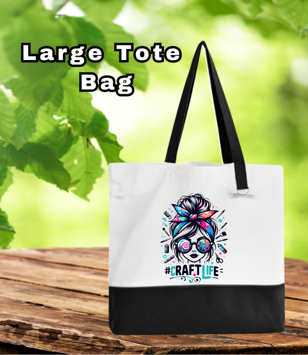 Tote Bag-#CraftLife-Trendy Art Craft Life