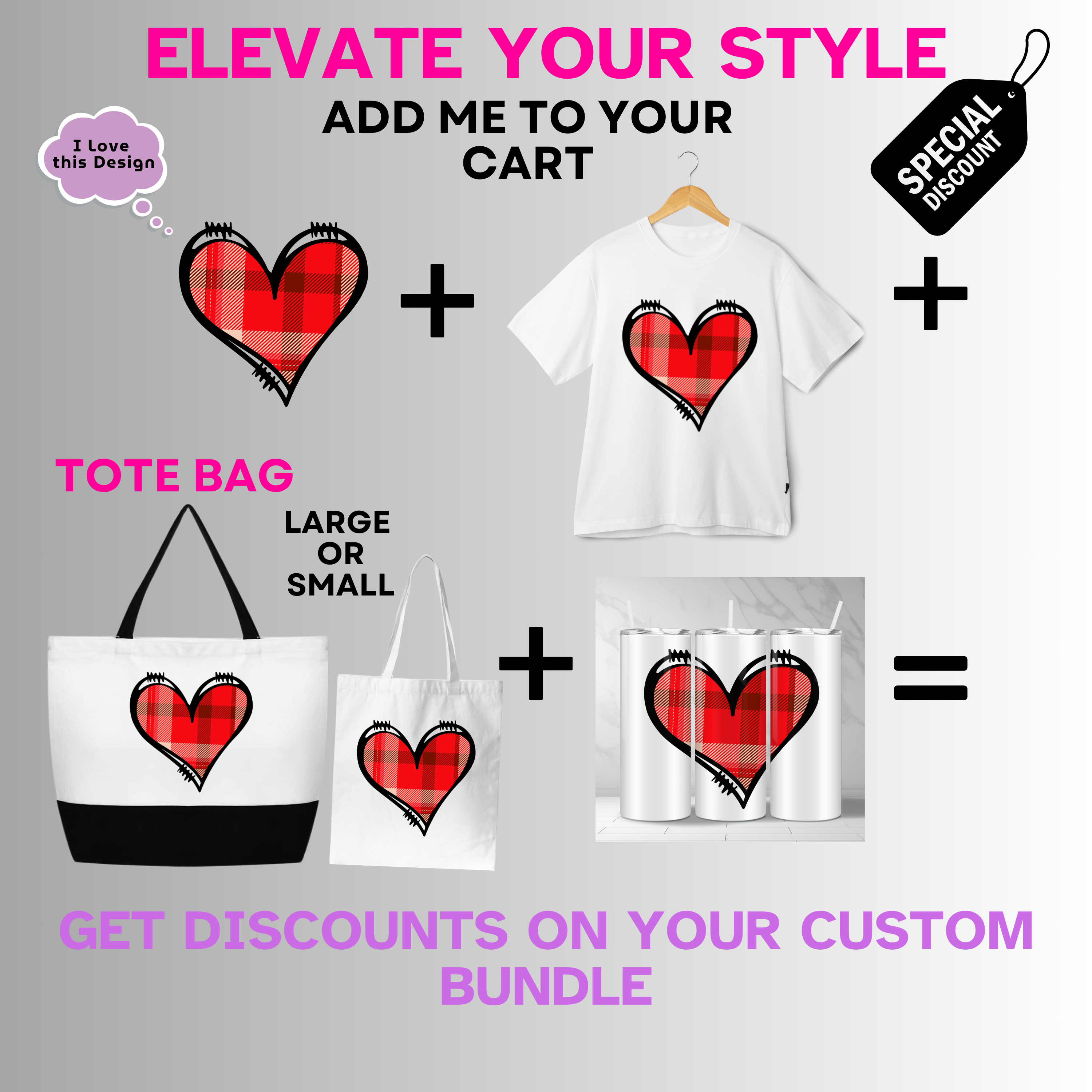 Holiday-Valentine's Day-Plaid Heart