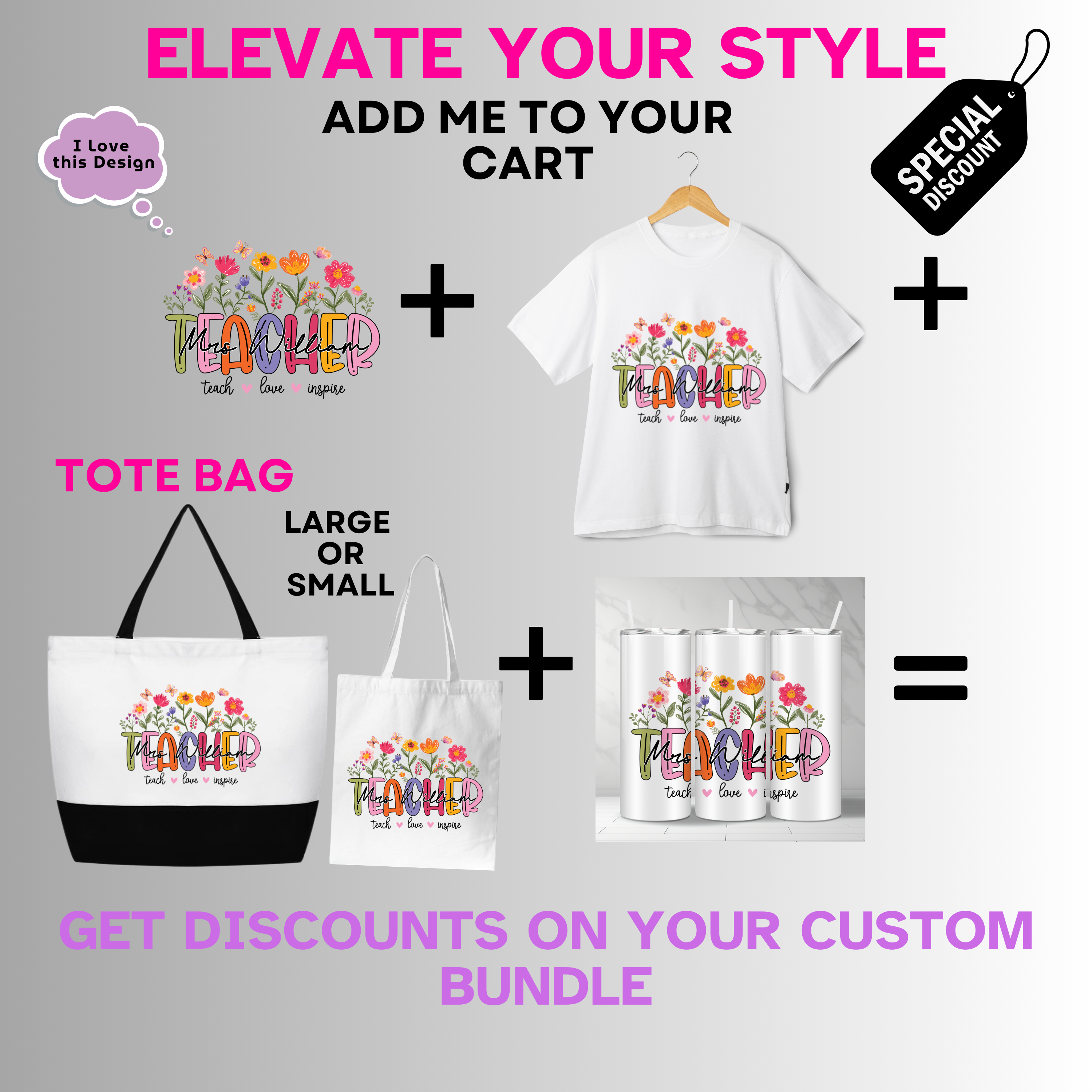 Professional-Teacher-Vibrant Teacher, Teach Love Inspire