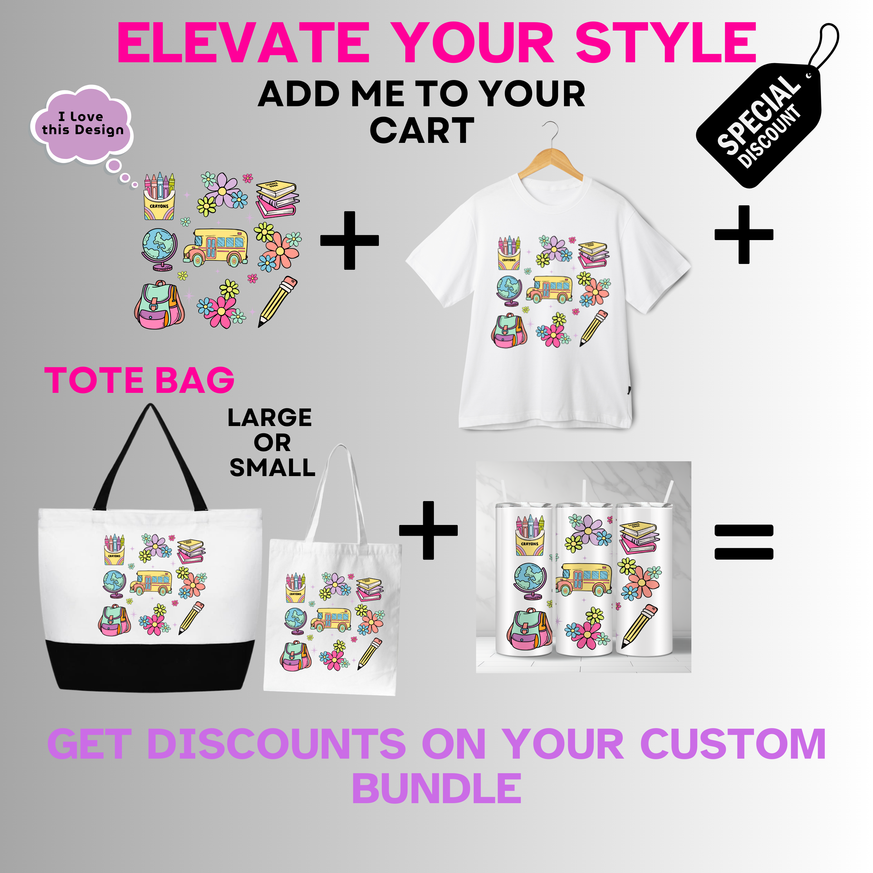 Professional-Teacher-Colorful School and Floral