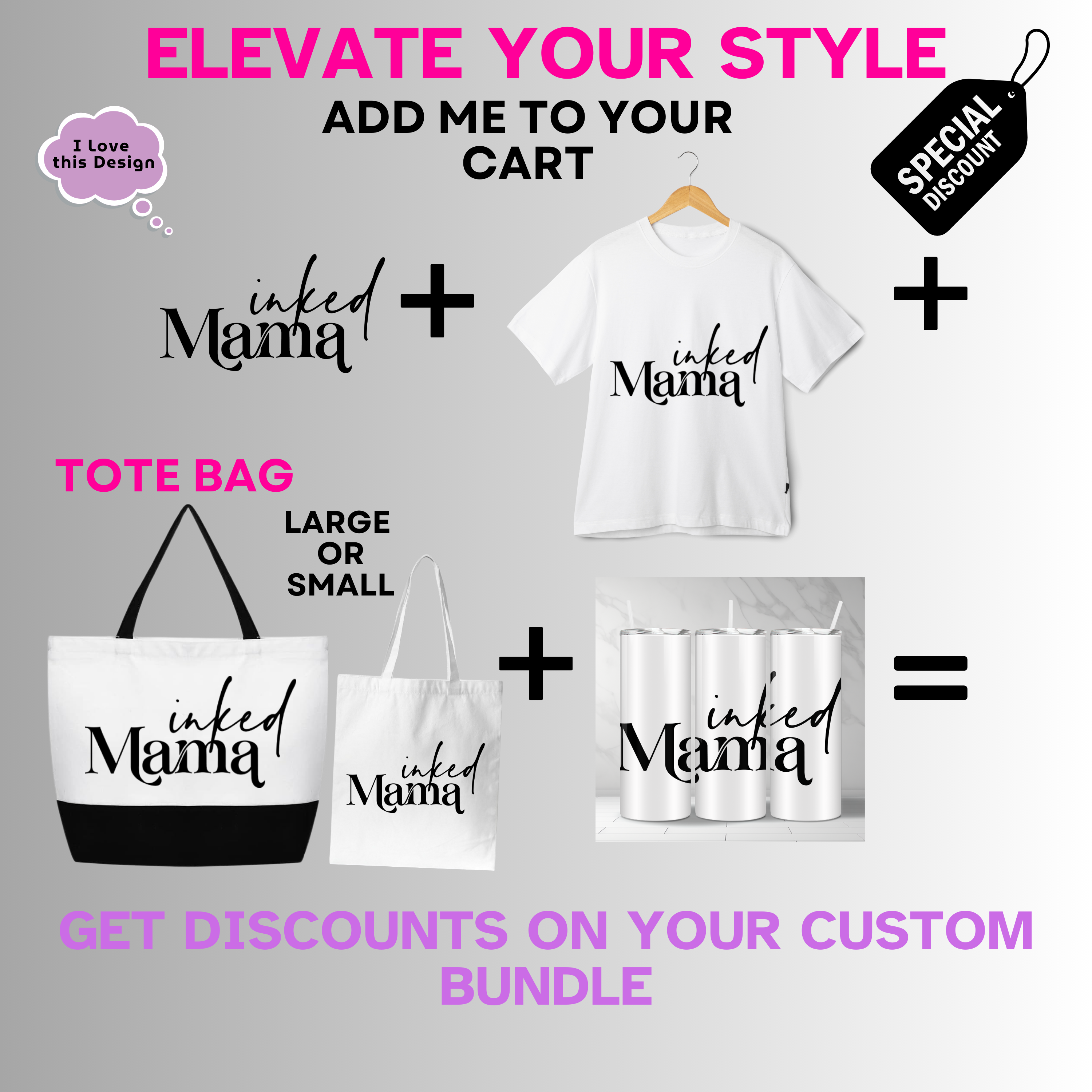 Holiday-Mother's Day- Inked Mama Graphic Black Letters