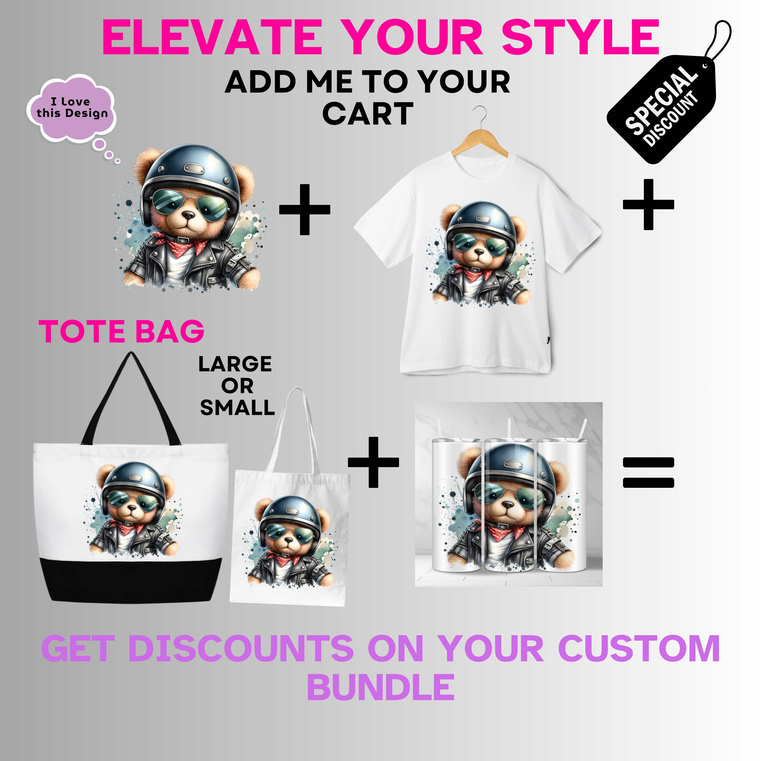 Animals-Misc-Cute Biker Bear