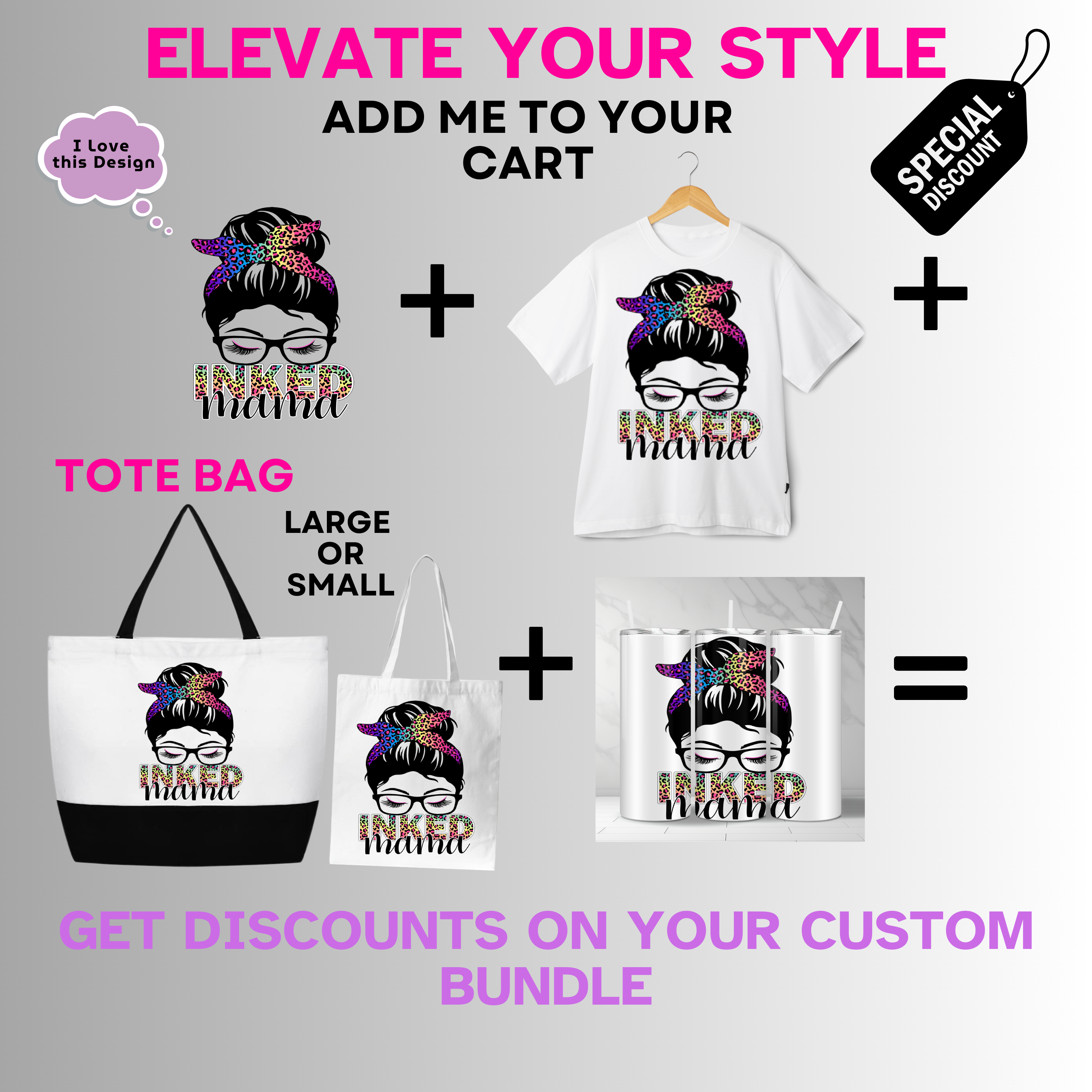 Trending-Popular-Colorful Leopard Print Inked Mama