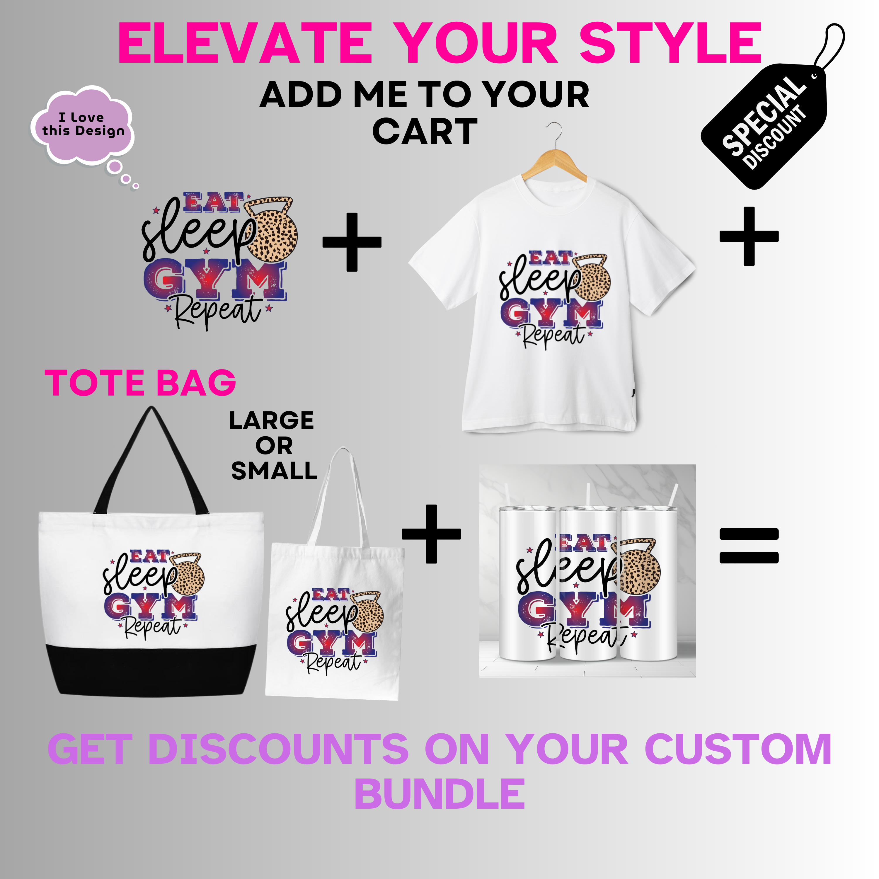 Fitness-Gym-Eat Sleep Gym Repeat Leopard