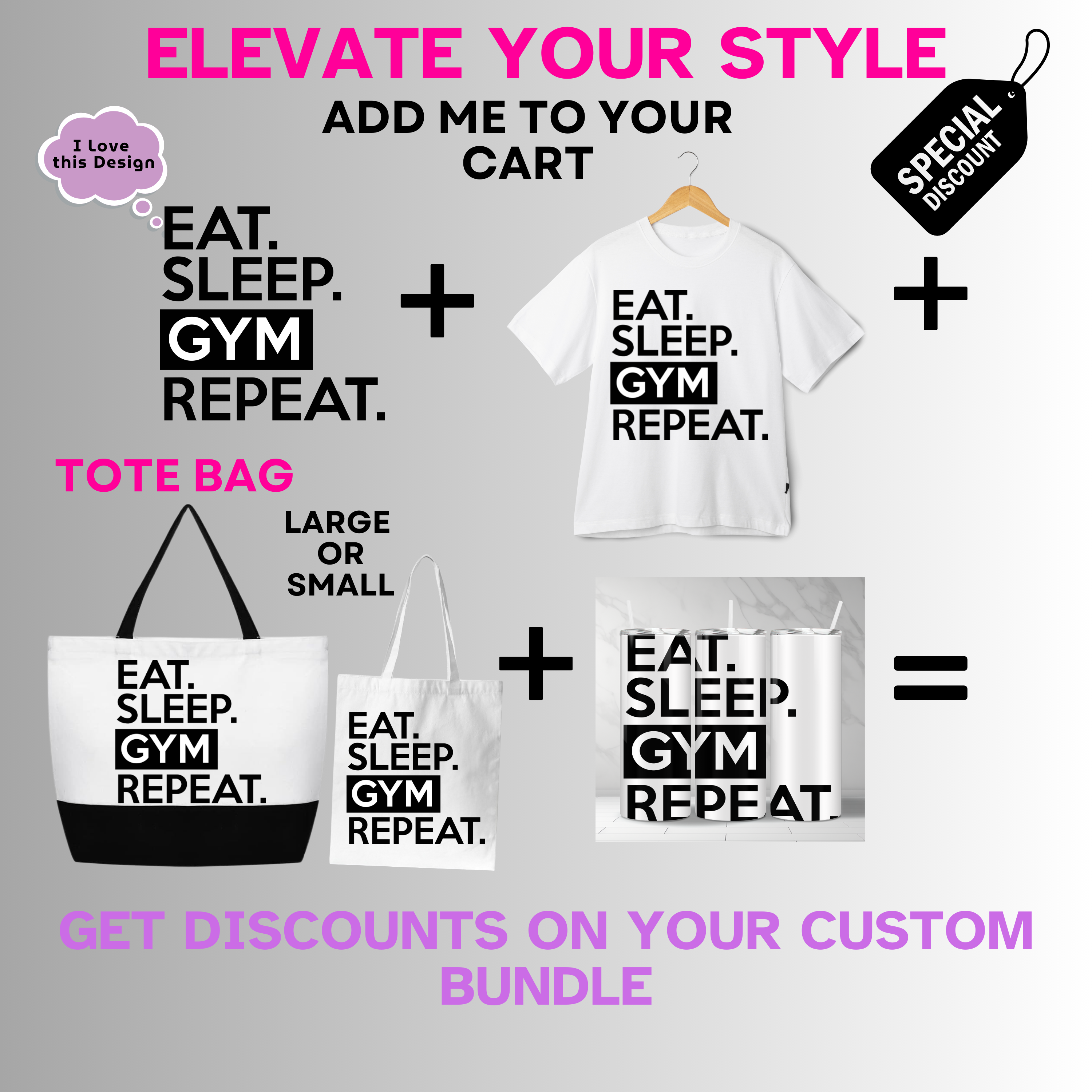 Fitness-Gym-Eat Sleep Gym Repeat