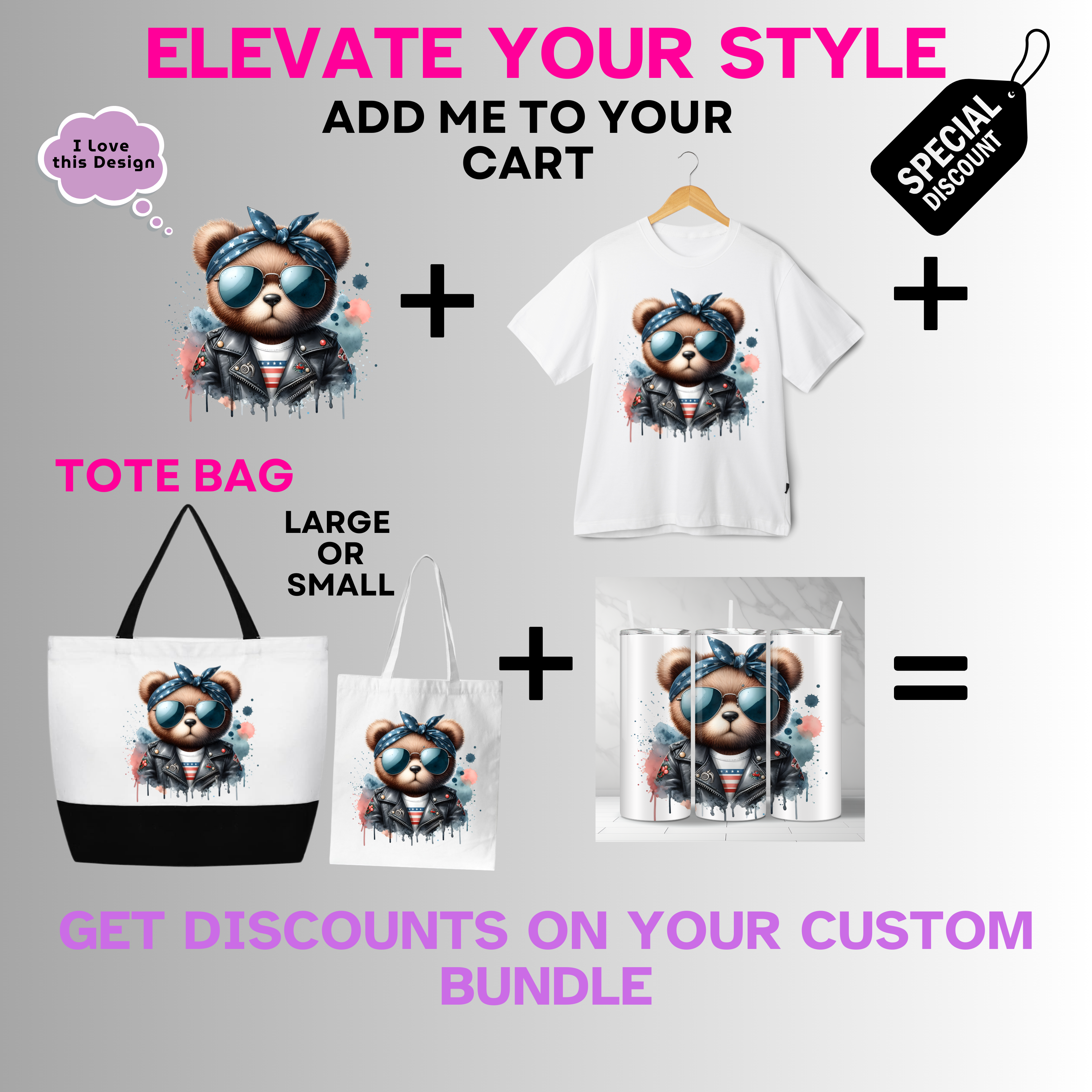 Animals-Misc-Cool Bear in Leather Jacket