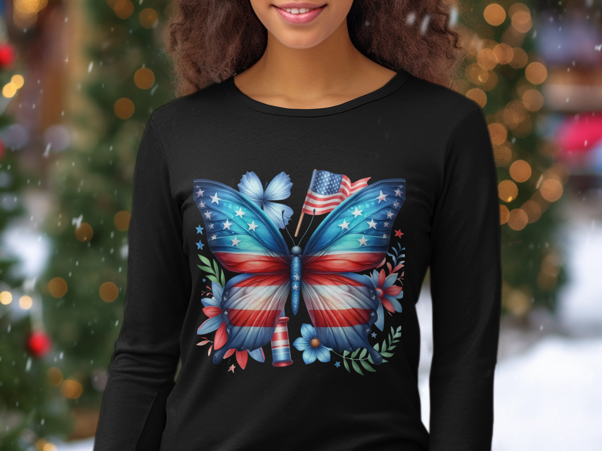 Animals-Bugs-Patriotic Butterfly