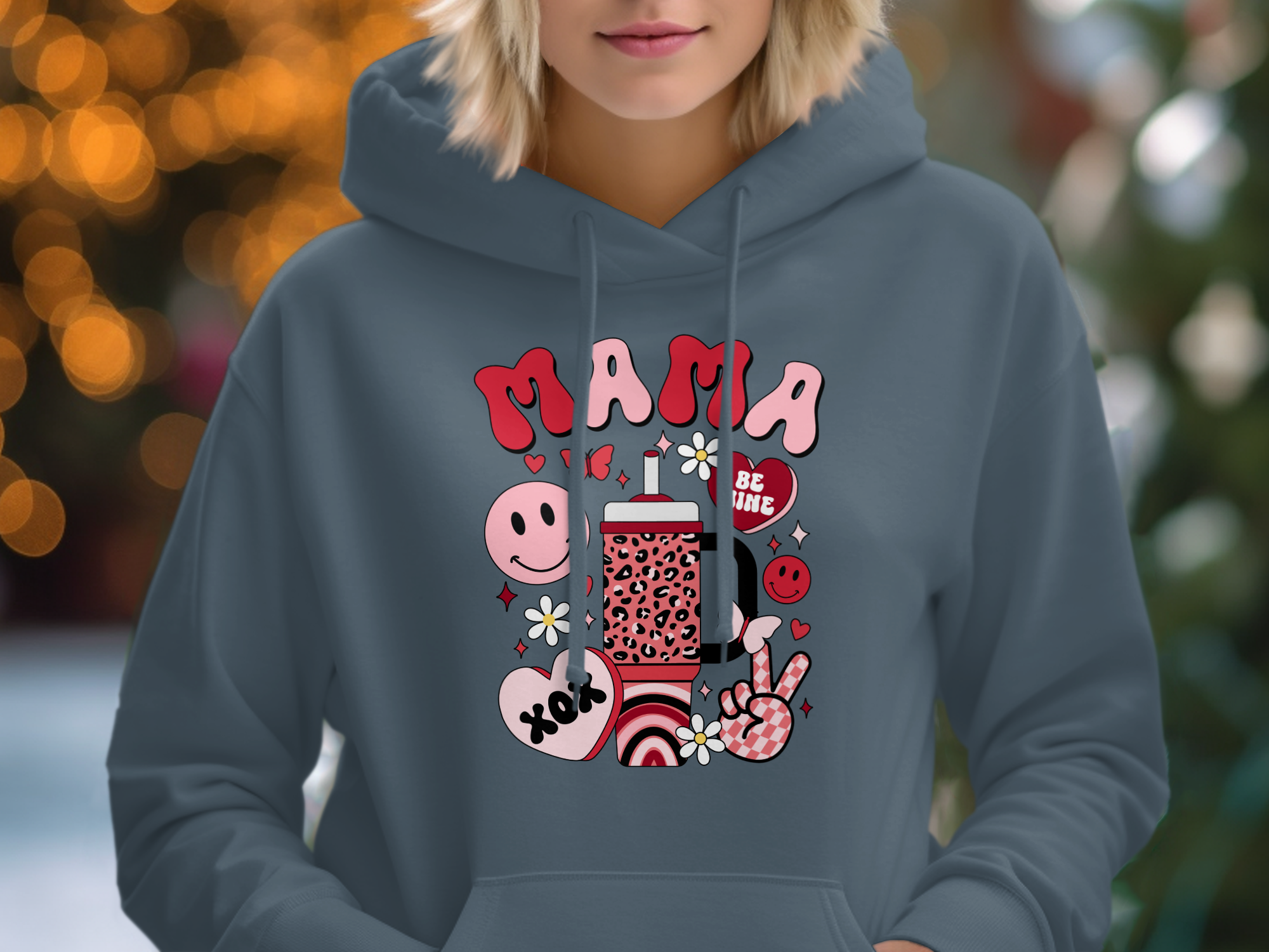 Holiday-Valentine's Day-Cute Mama Red and Pink Love