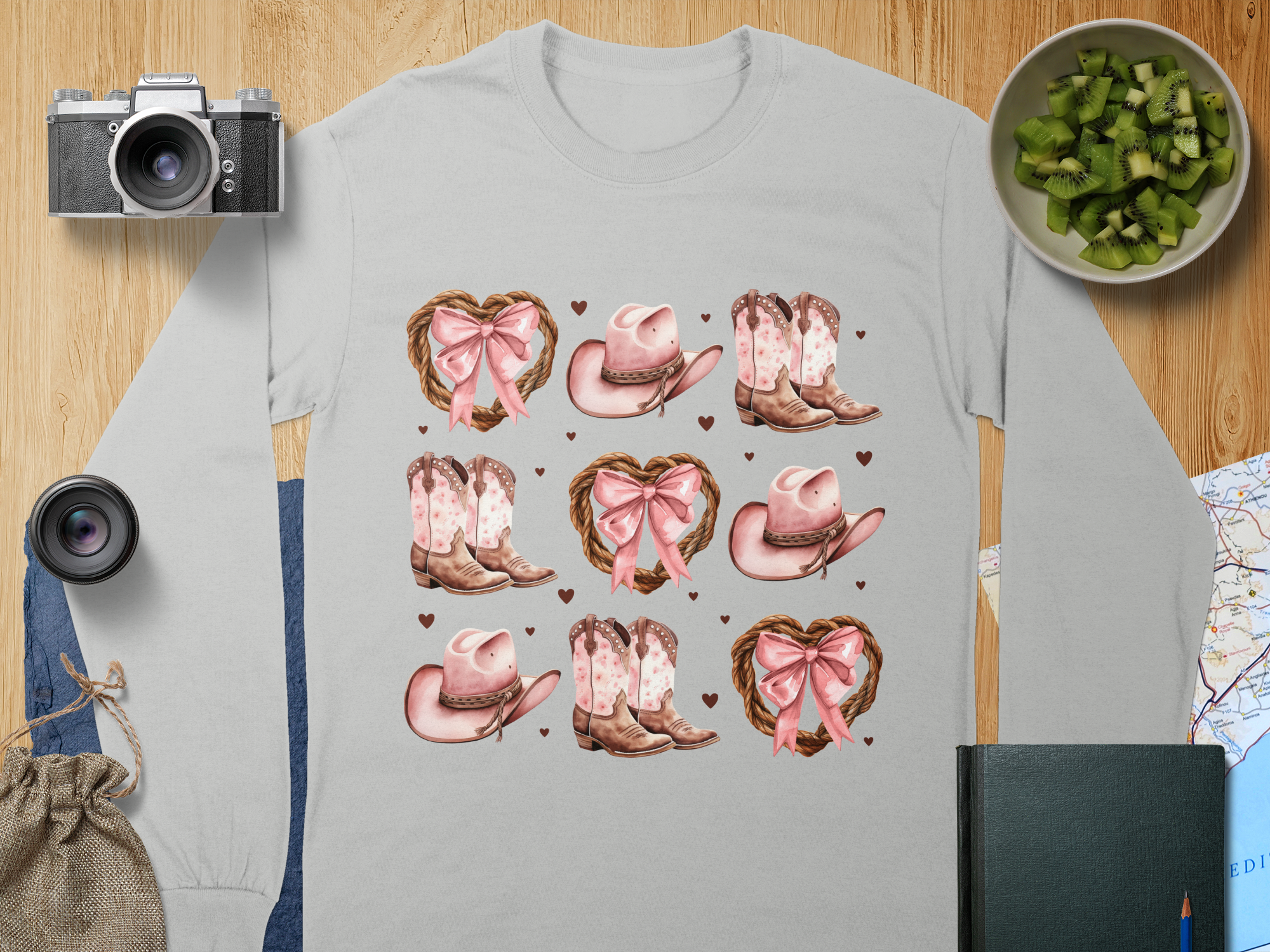 Trending-Western-Cute Country Cowboy Cowgirl Boots Hats Heart