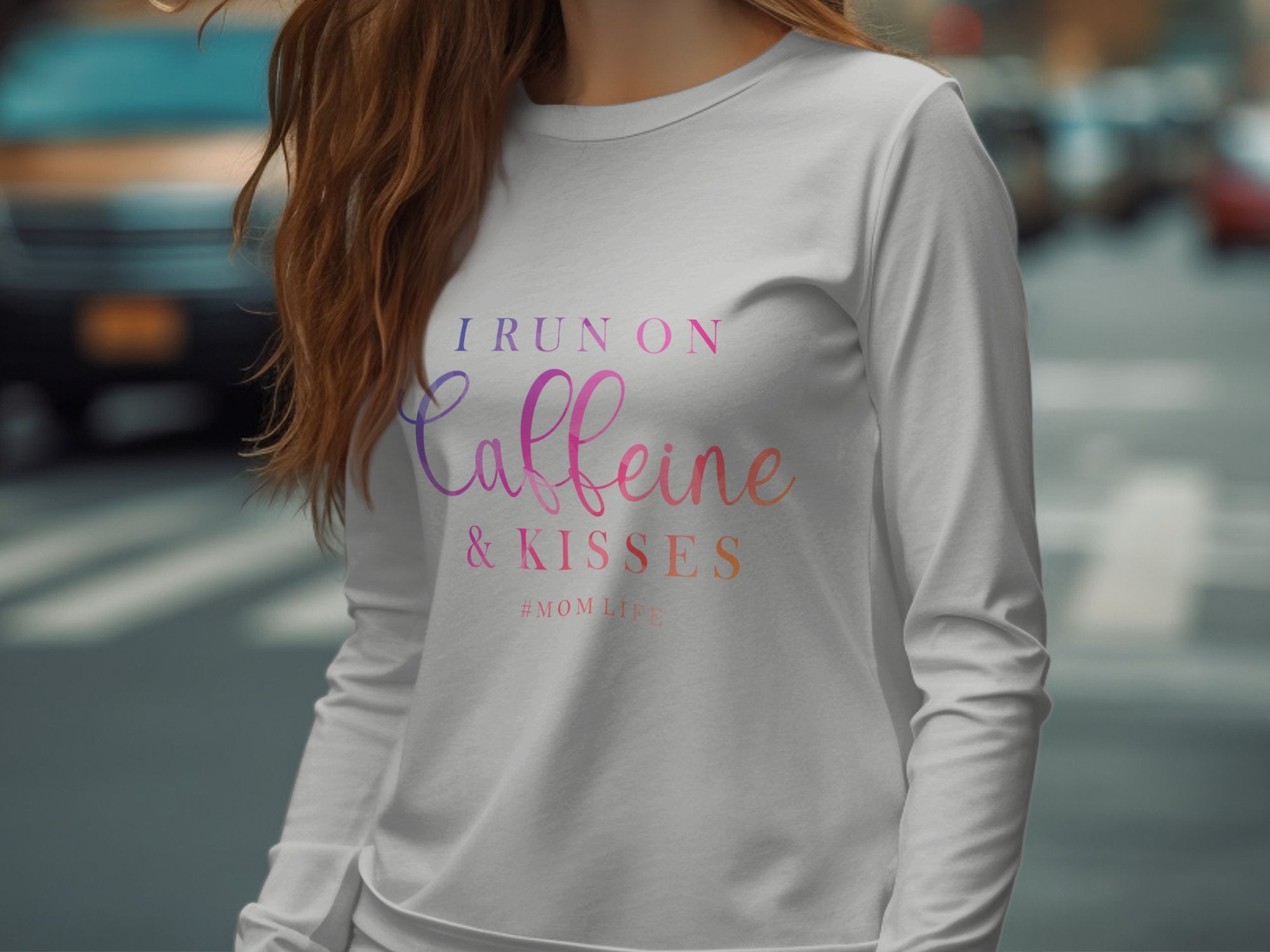 Holiday-Mother's Day-I Run on Caffeine and Kisses Mom Life