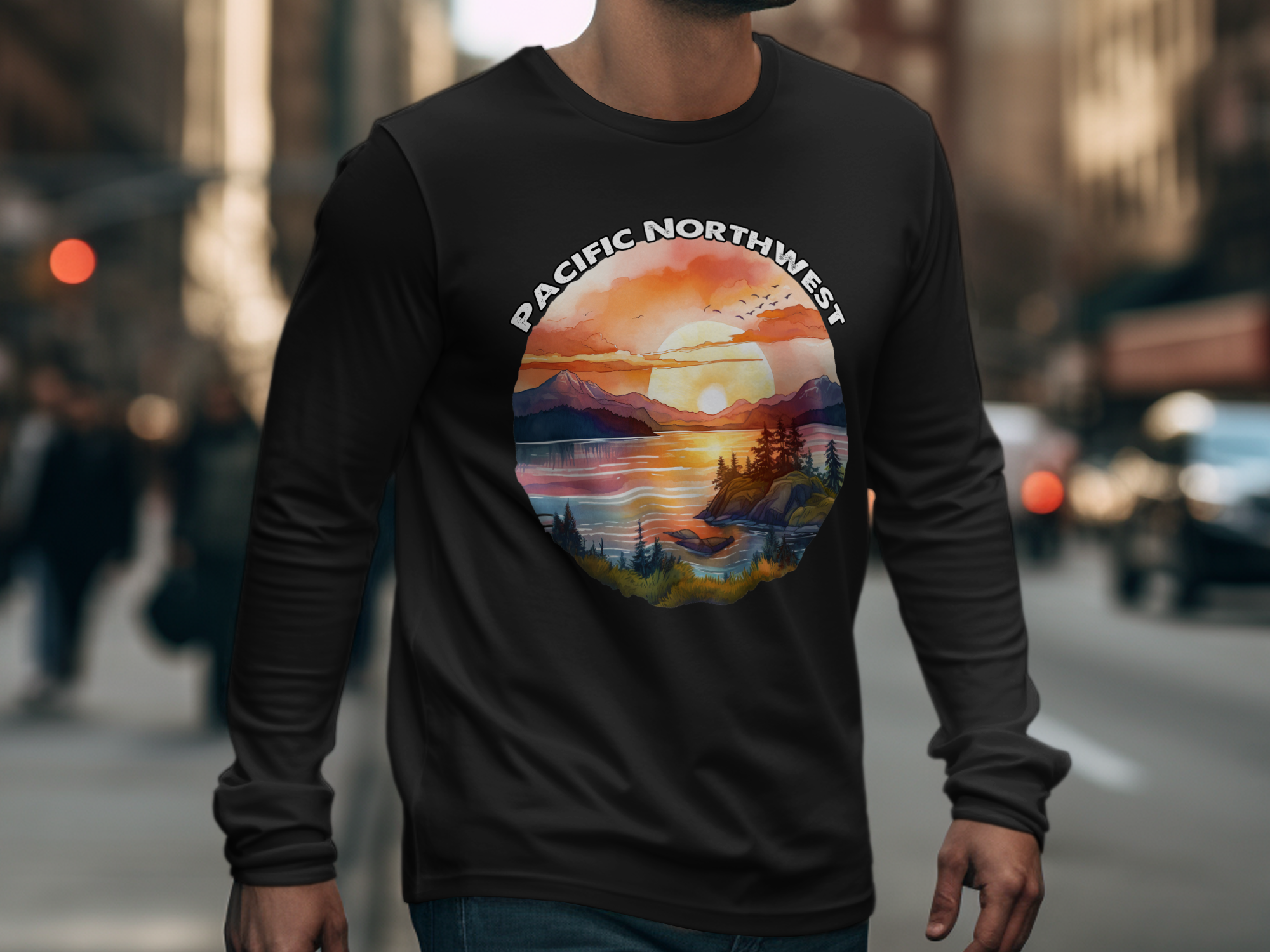 Outdoors-PNW-Stunning Pacific Northwest Sunset Landscape