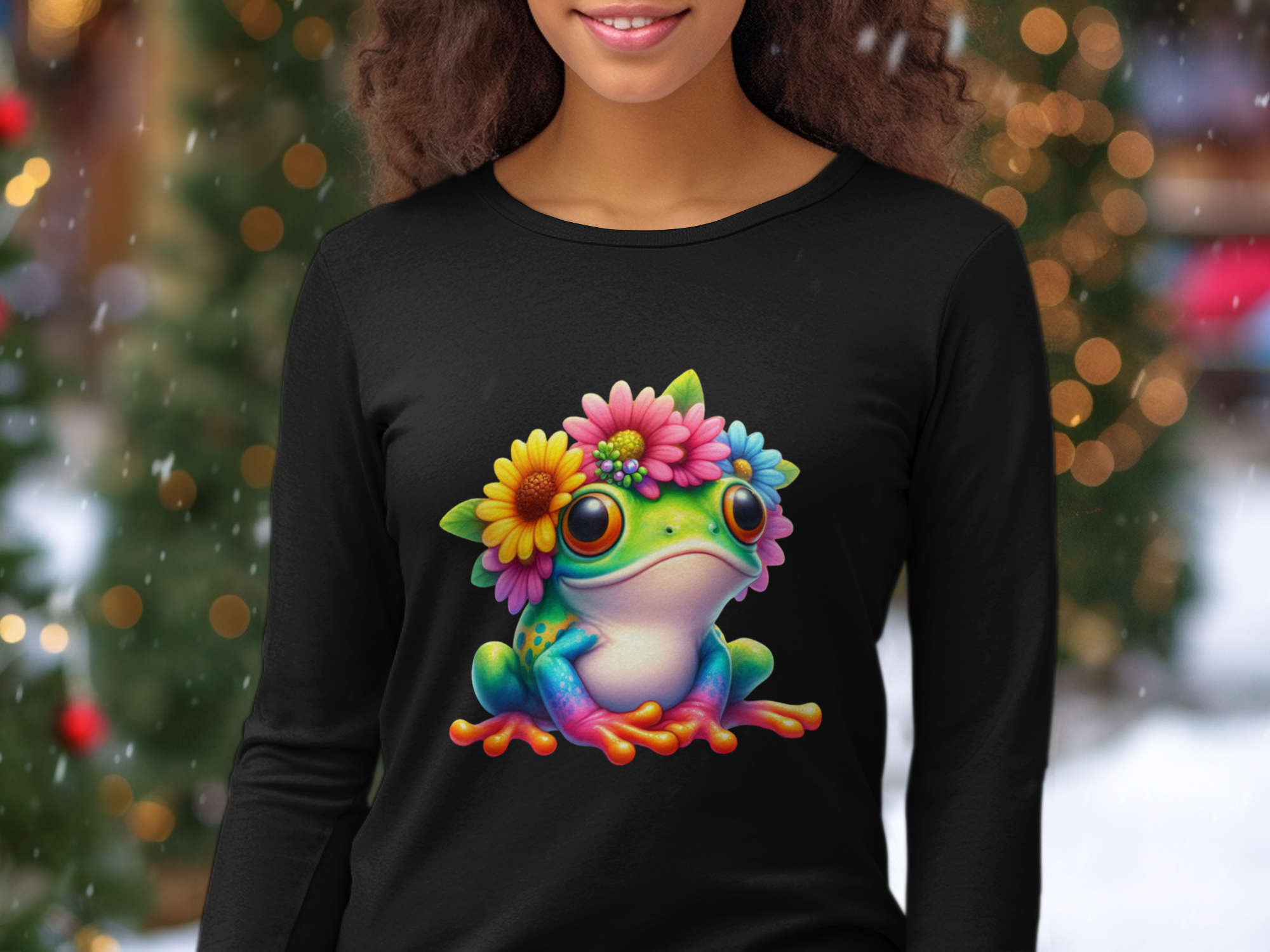 Animals-Misc-Cute Frog with Flower Crown