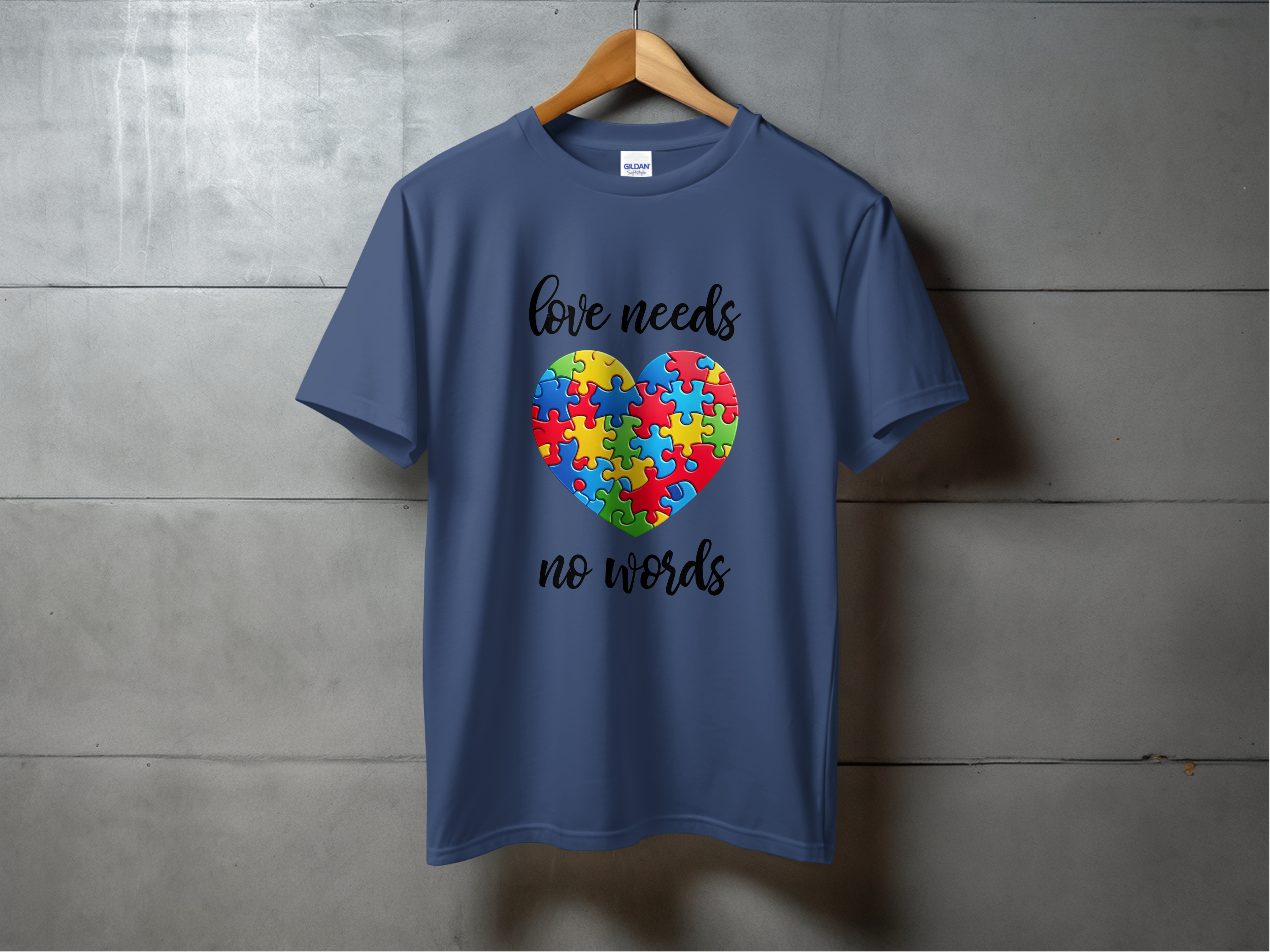 Causes-Autism-Colorful Puzzle Heart Love Needs No Words