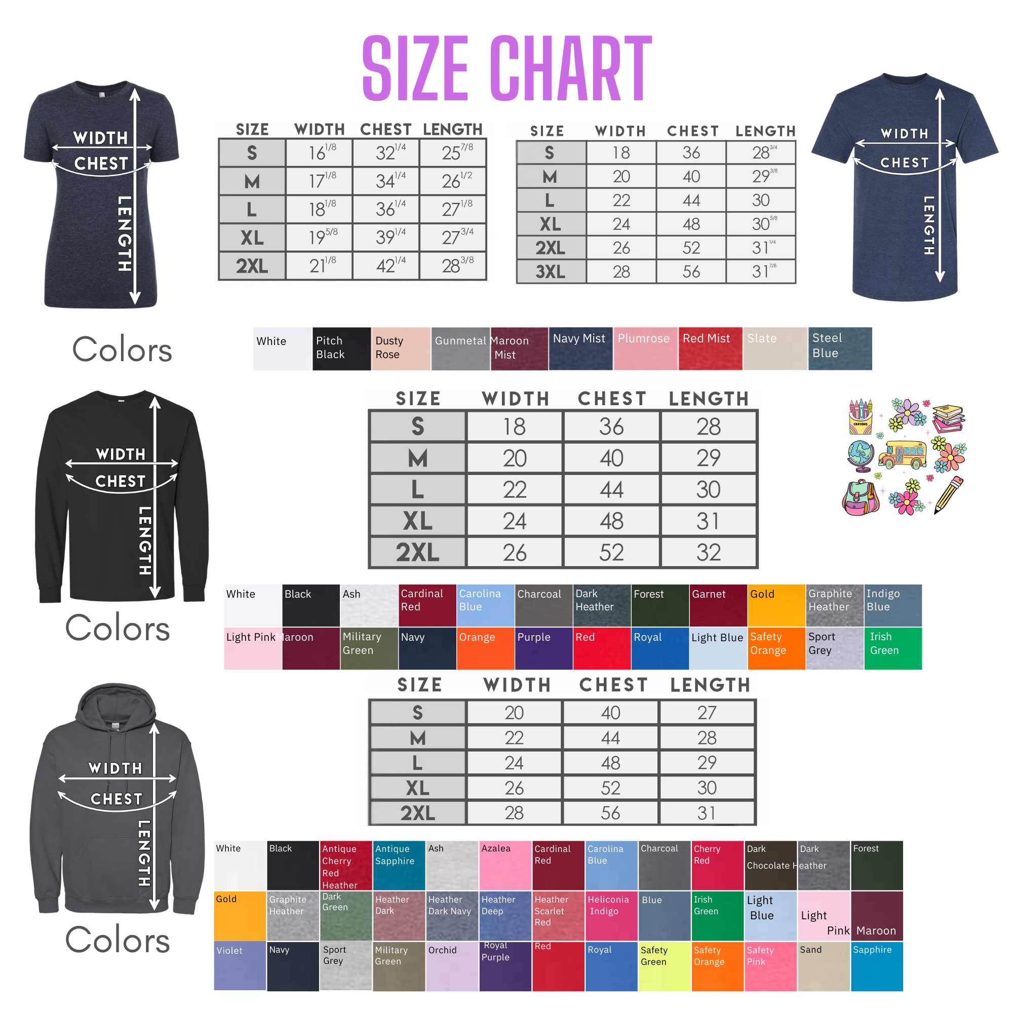 Professional-Teacher-Colorful School and Floral