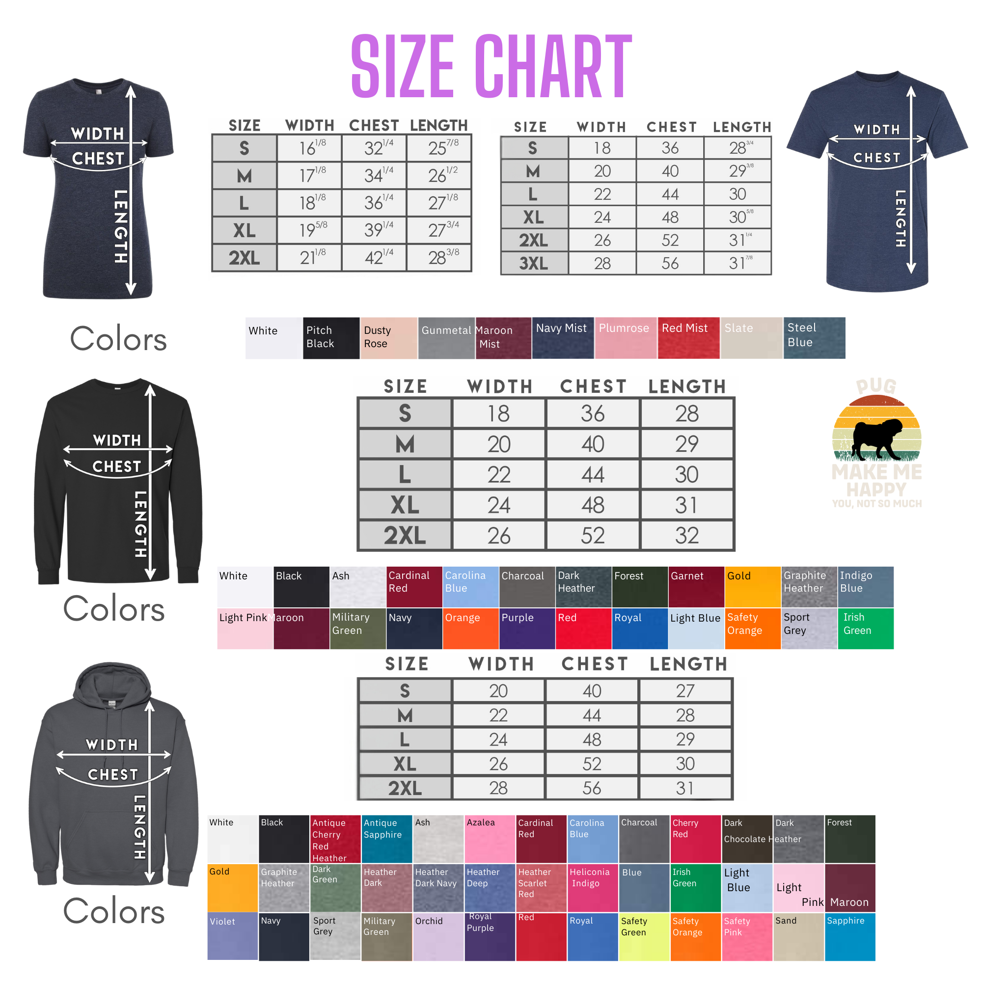 Animals-Dog-Pug Make Me Happy You Not So Much