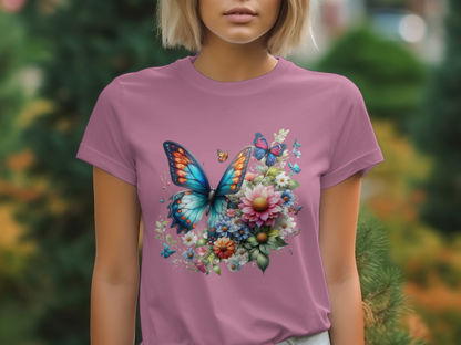 Animals-Bugs-Colorful Butterfly and Floral