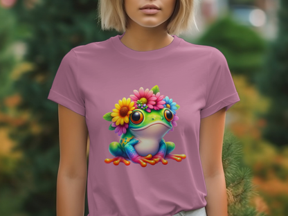 Animals-Misc-Cute Frog with Flower Crown
