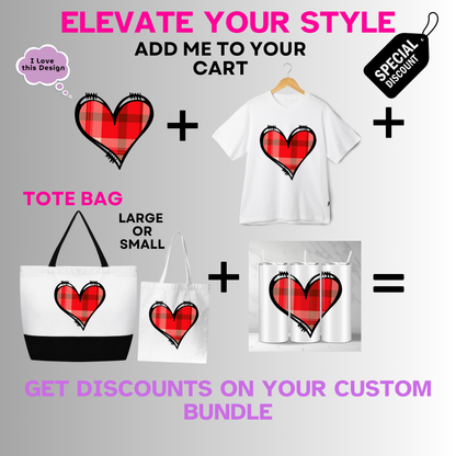 Holiday-Valentine's Day-Plaid Heart