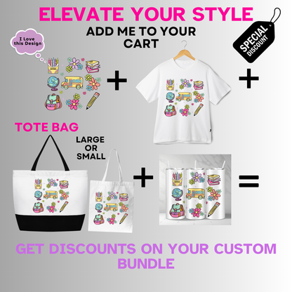 Professional-Teacher-Colorful School and Floral