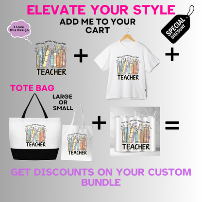 Professional-Teacher-Teach Them Love Them Watch Them Grow Floral Books