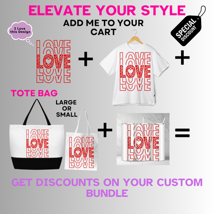 Holiday-Valentine's Day-Love Letter Pattern Red