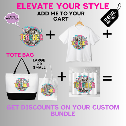 Professional-Teacher-Colorful Teacher Leopard Print