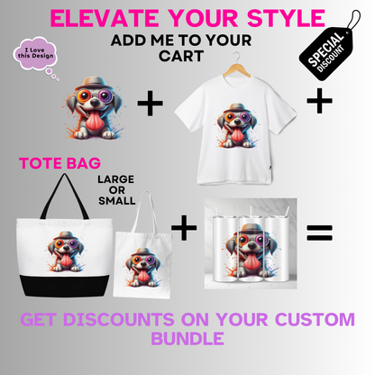 Animals-Dog-Colorful Dog with Glasses