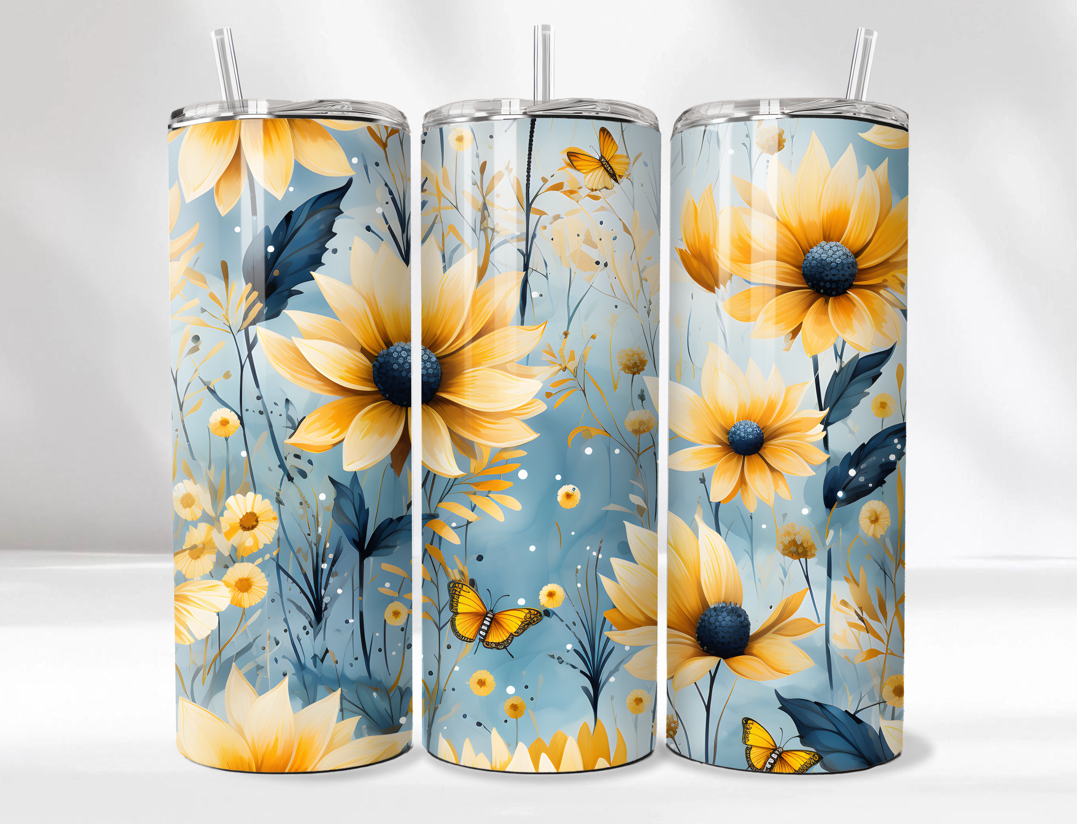 Floral Tumbler Set 3