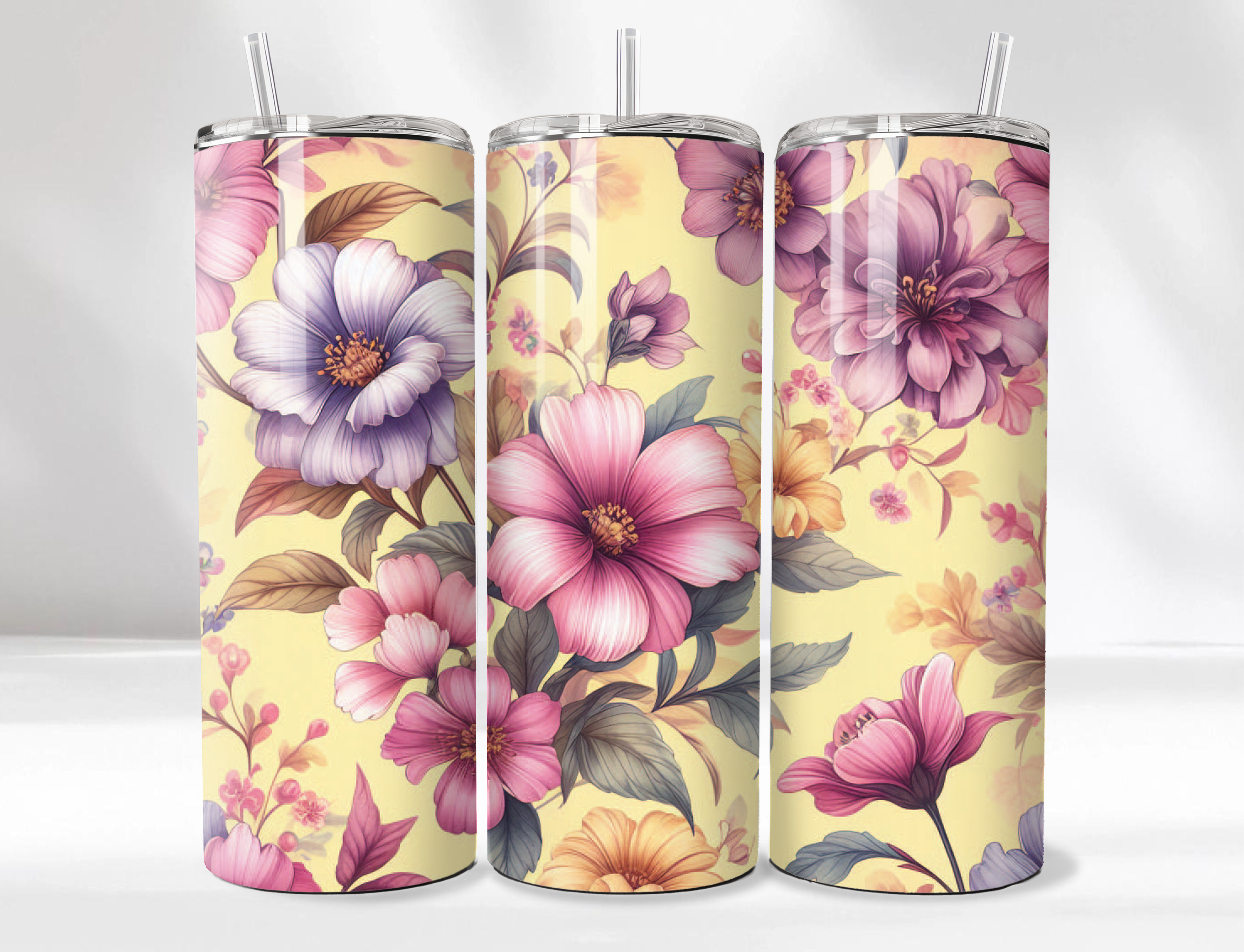 Floral Tumbler Set 1