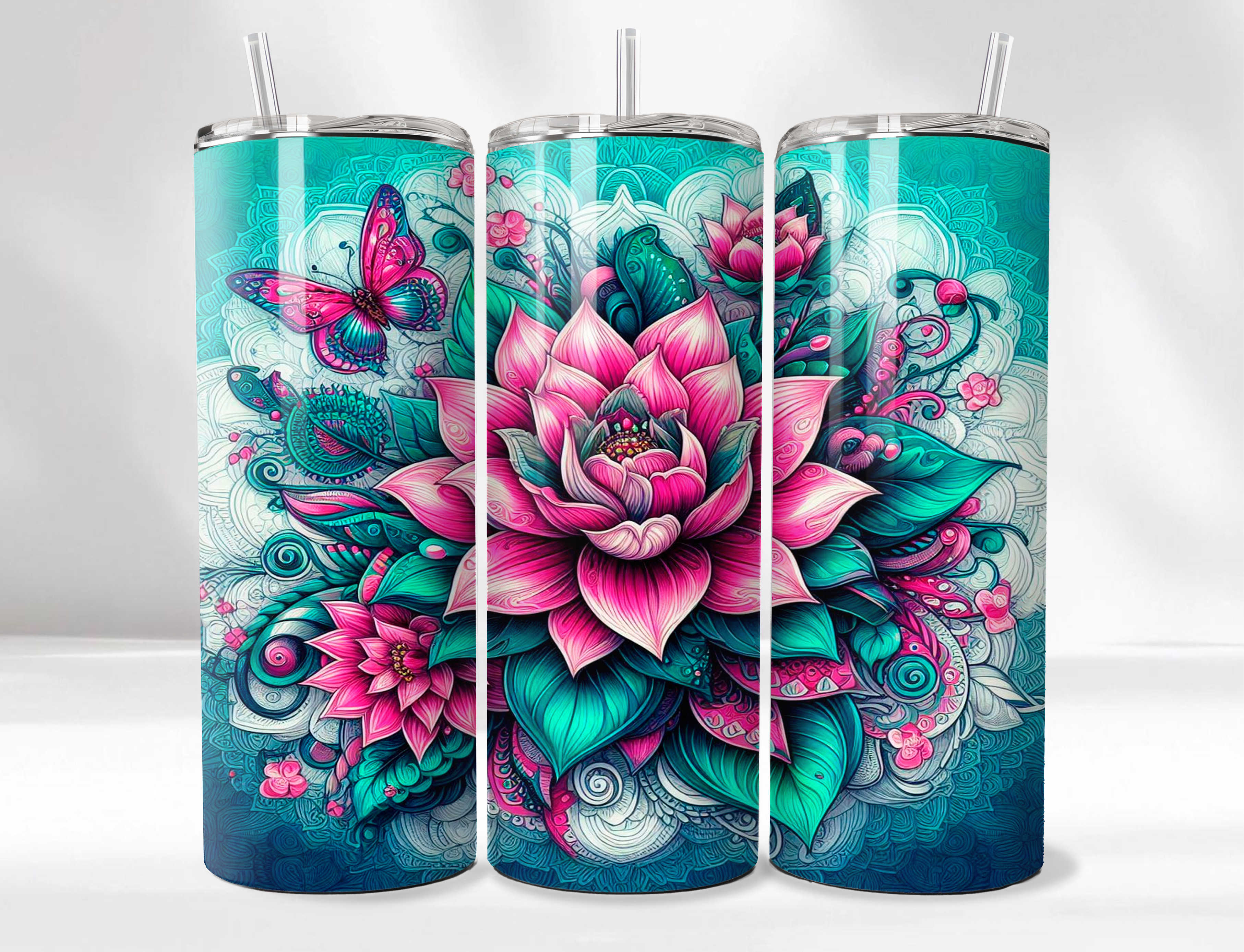 Floral Tumbler Set 2