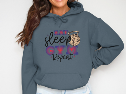 Fitness-Gym-Eat Sleep Gym Repeat Leopard