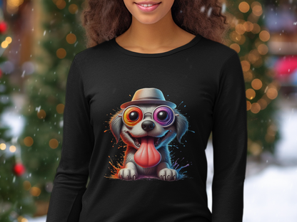 Animals-Dog-Colorful Dog with Glasses