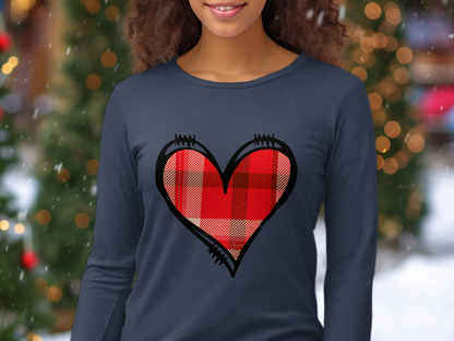 Holiday-Valentine's Day-Plaid Heart
