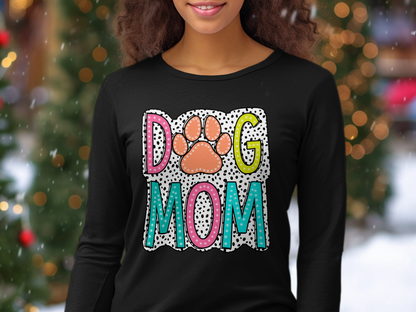 Animals-Dog-Dog Mom Shirt, Cute Paw