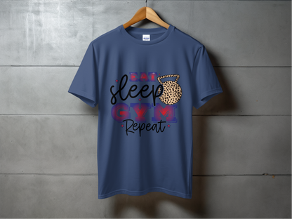 Fitness-Gym-Eat Sleep Gym Repeat Leopard