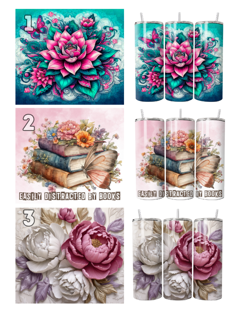 Floral Tumbler Set 2